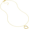 Olas d'Oro 18" Necklace - 14K Yellow Gold Diamond Gothic 'Q' Necklace