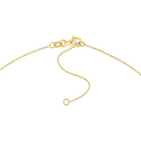 Olas d'Oro 18" Necklace - 14K Yellow Gold Diamond Gothic 'Q' Necklace