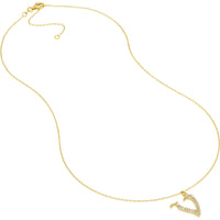 Olas d'Oro 18" Necklace - 14K Yellow Gold Diamond Gothic 'V' Necklace