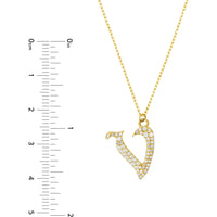 Olas d'Oro 18" Necklace - 14K Yellow Gold Diamond Gothic 'V' Necklace