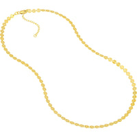 Olas d'Oro 18" Necklace - 14K Yellow Gold Full Mini Disc Station Adjustable Necklace