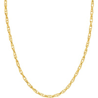 Olas d'Oro 18" Necklace - 14K Yellow Gold Handmade Hollow Olympia Chain