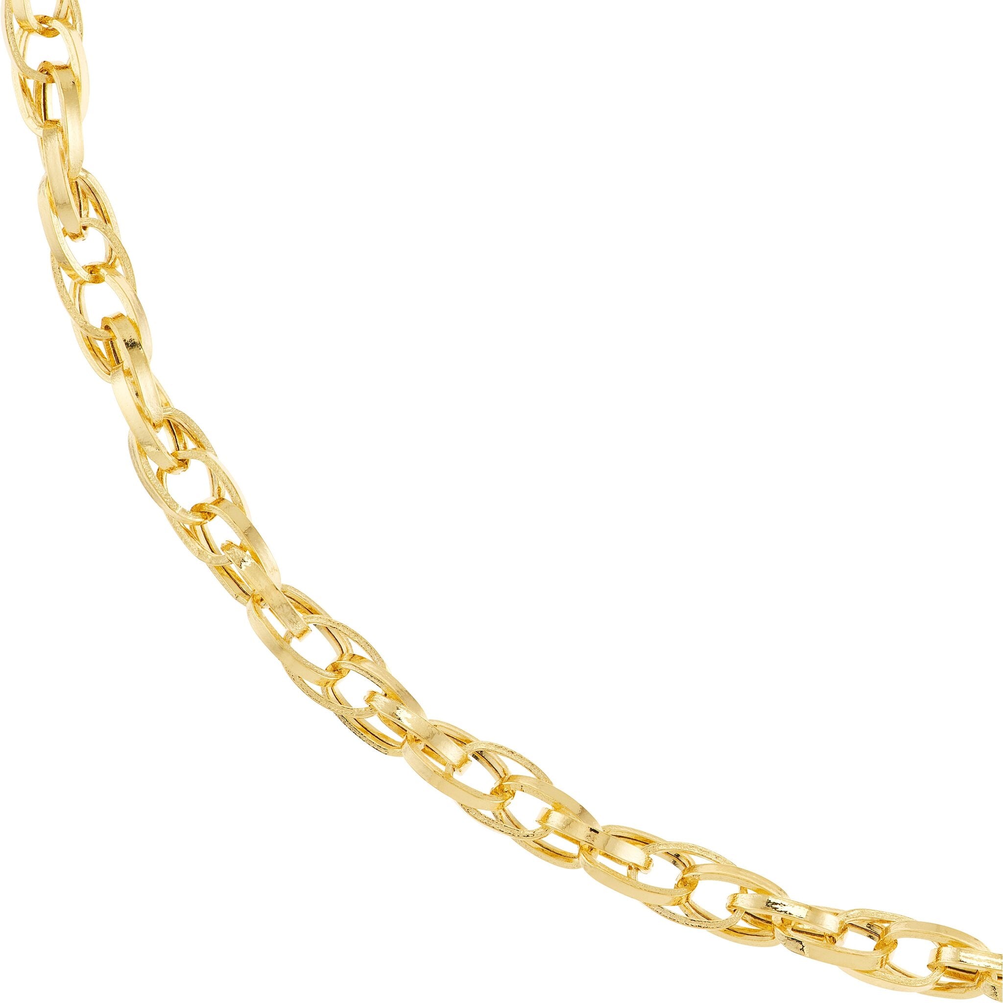 Olas d'Oro 18" Necklace - 14K Yellow Gold Handmade Hollow Olympia Chain