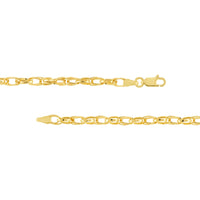 Olas d'Oro 18" Necklace - 14K Yellow Gold Handmade Hollow Olympia Chain