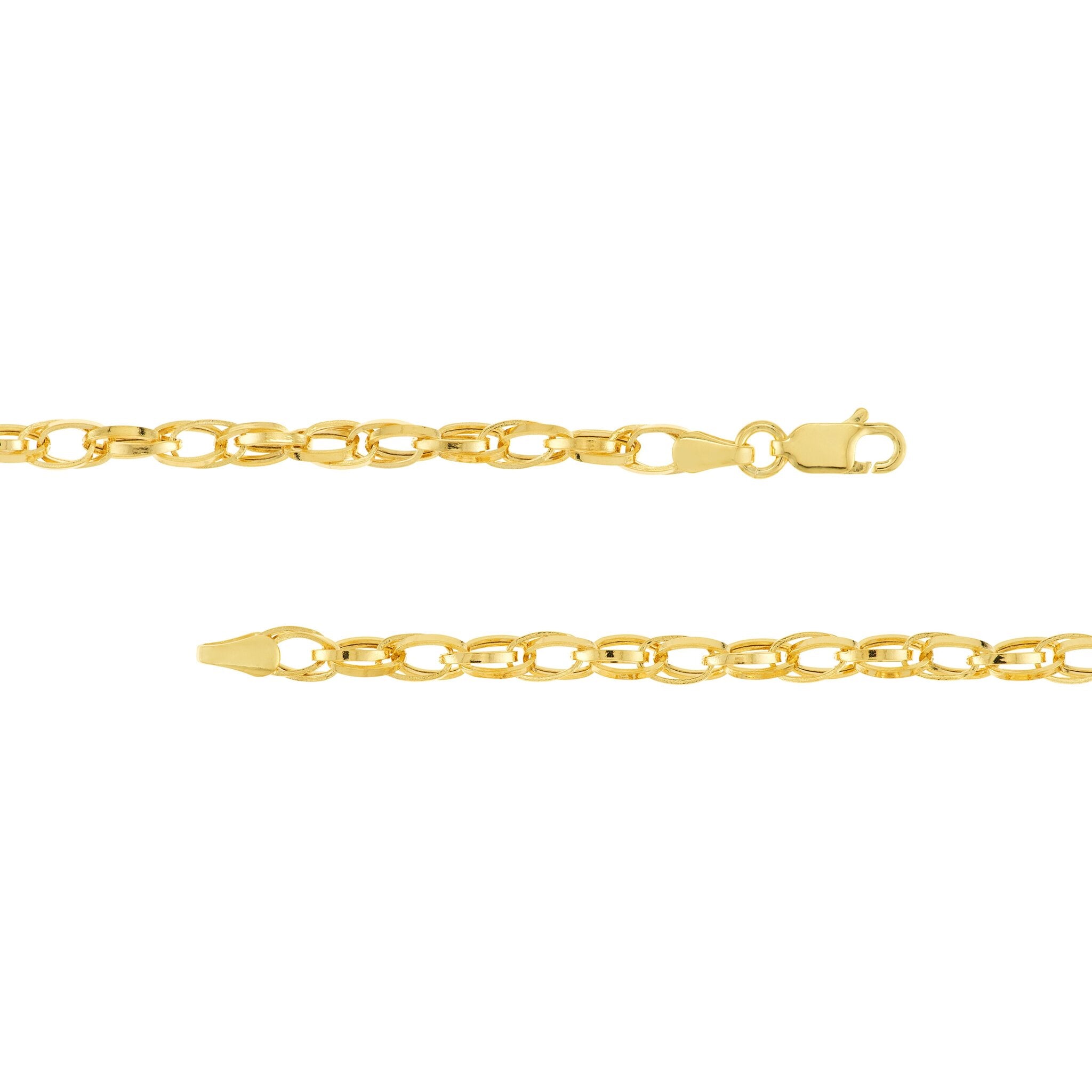 Olas d'Oro 18" Necklace - 14K Yellow Gold Handmade Hollow Olympia Chain