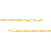 Olas d'Oro 18" Necklace - 14K Yellow Gold Hollow 1+1 Paper Clip Chain with Lobster Lock