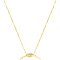 Olas d'Oro 18" Necklace - 14K Yellow Gold Mini Horn Necklace