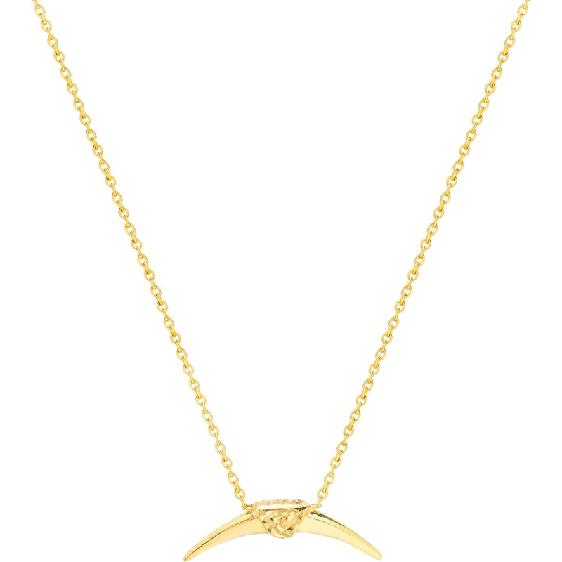 Olas d'Oro 18" Necklace - 14K Yellow Gold Mini Horn Necklace