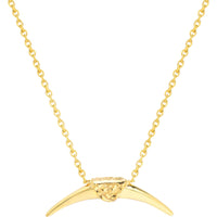 Olas d'Oro 18" Necklace - 14K Yellow Gold Mini Horn Necklace