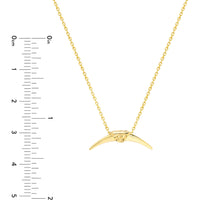 Olas d'Oro 18" Necklace - 14K Yellow Gold Mini Horn Necklace