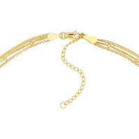 Olas d'Oro 18" Necklace - 14K Yellow Gold Rolo/Saturn/Curb Triple Chain Necklace