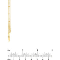Olas d'Oro 18" Necklace - 14K Yellow Gold Rolo/Saturn/Curb Triple Chain Necklace