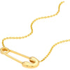 Olas d'Oro 18" Necklace - 14K Yellow Gold Safety Pin Necklace