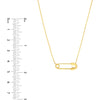 Olas d'Oro 18" Necklace - 14K Yellow Gold Safety Pin Necklace