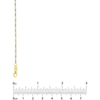 Olas d'Oro 18" Necklace - 14K Yellow/White Gold 1.5mm Two-Tone Brilliant-Cut Chain
