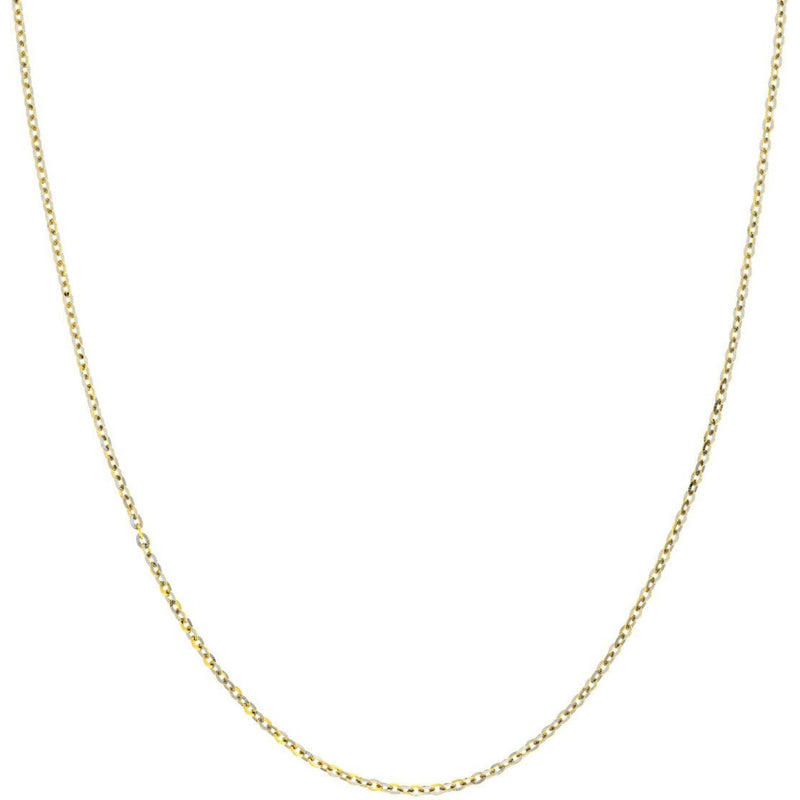 Olas d'Oro 18" Necklace - 14K Yellow/White Gold Two-Tone Brill Cable Chain