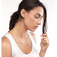 Olas d'Oro 18" Necklace - 14K Yellow/White Gold Two-Tone Brill Cable Chain