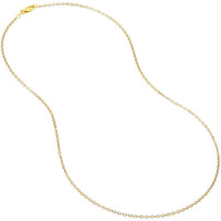 Olas d'Oro 18" Necklace - 14K Yellow/White Gold Two-Tone Brill Cable Chain