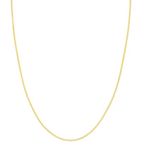Olas d'Oro 18" Necklace - 18K Yellow Gold 1.75mm Solid Round Box Chain with Lobster Lock