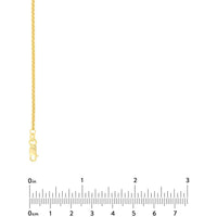 Olas d'Oro 18" Necklace - 18K Yellow Gold 1.75mm Solid Round Box Chain with Lobster Lock