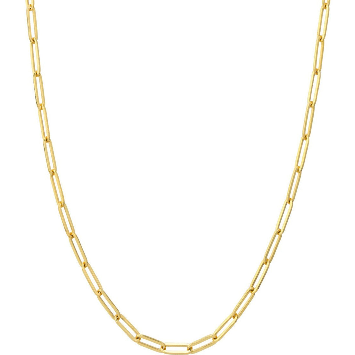 Olas d'Oro 18" Necklace - 18K Yellow Gold 3.80mm Designer Long Link Chain