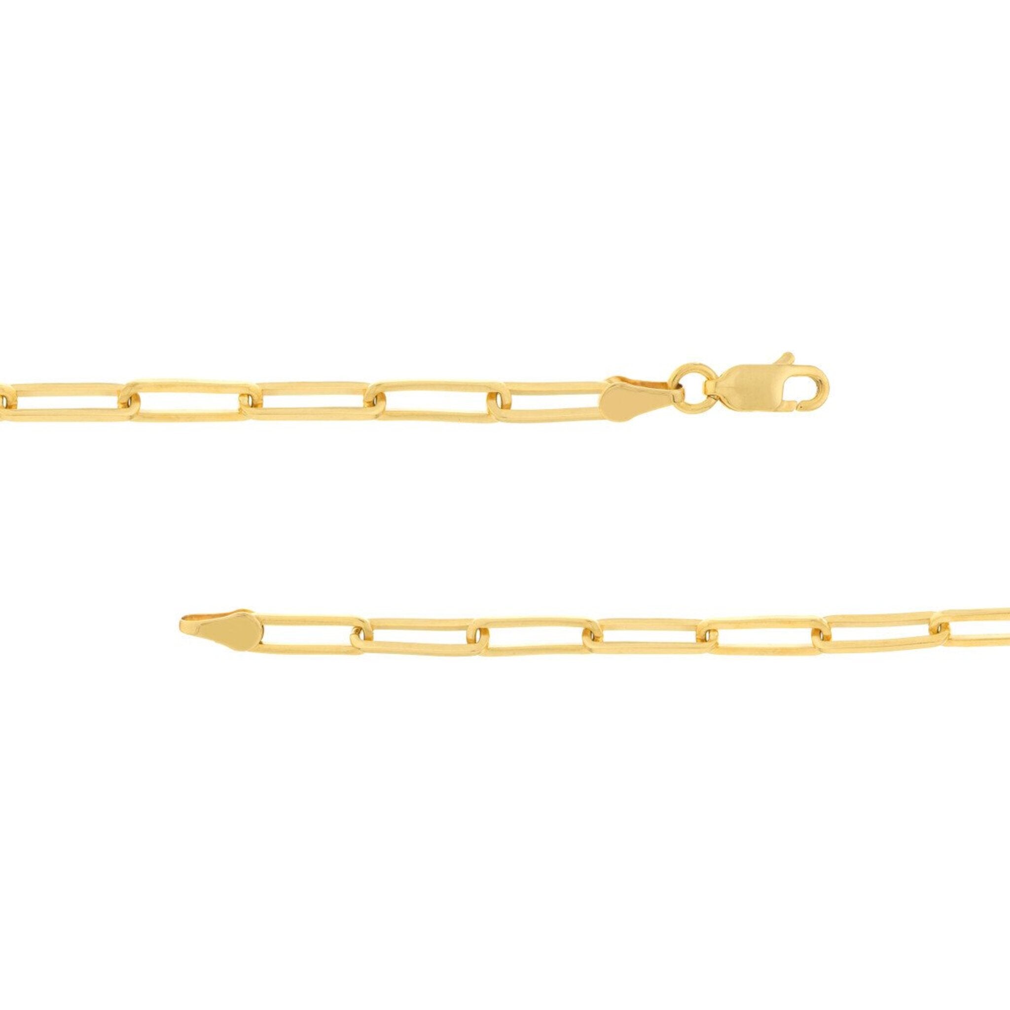 Olas d'Oro 18" Necklace - 18K Yellow Gold 3.80mm Designer Long Link Chain