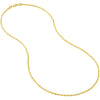 Olas d'Oro 20" Necklace - 10K Yellow Gold 2.3mm Diamond Cut Rope Chain with Lobster Lock