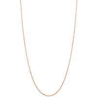 Olas d'Oro 20" Necklace - 14K Rose Gold 0.66mm Box Chain with Lobster Lock