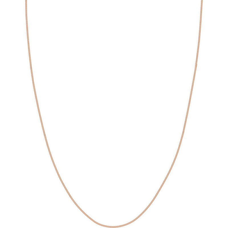 Olas d'Oro 20" Necklace - 14K Rose Gold 1mm Snake Chain with Lobster Lock