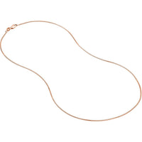 Olas d'Oro 20" Necklace - 14K Rose Gold 1mm Snake Chain with Lobster Lock