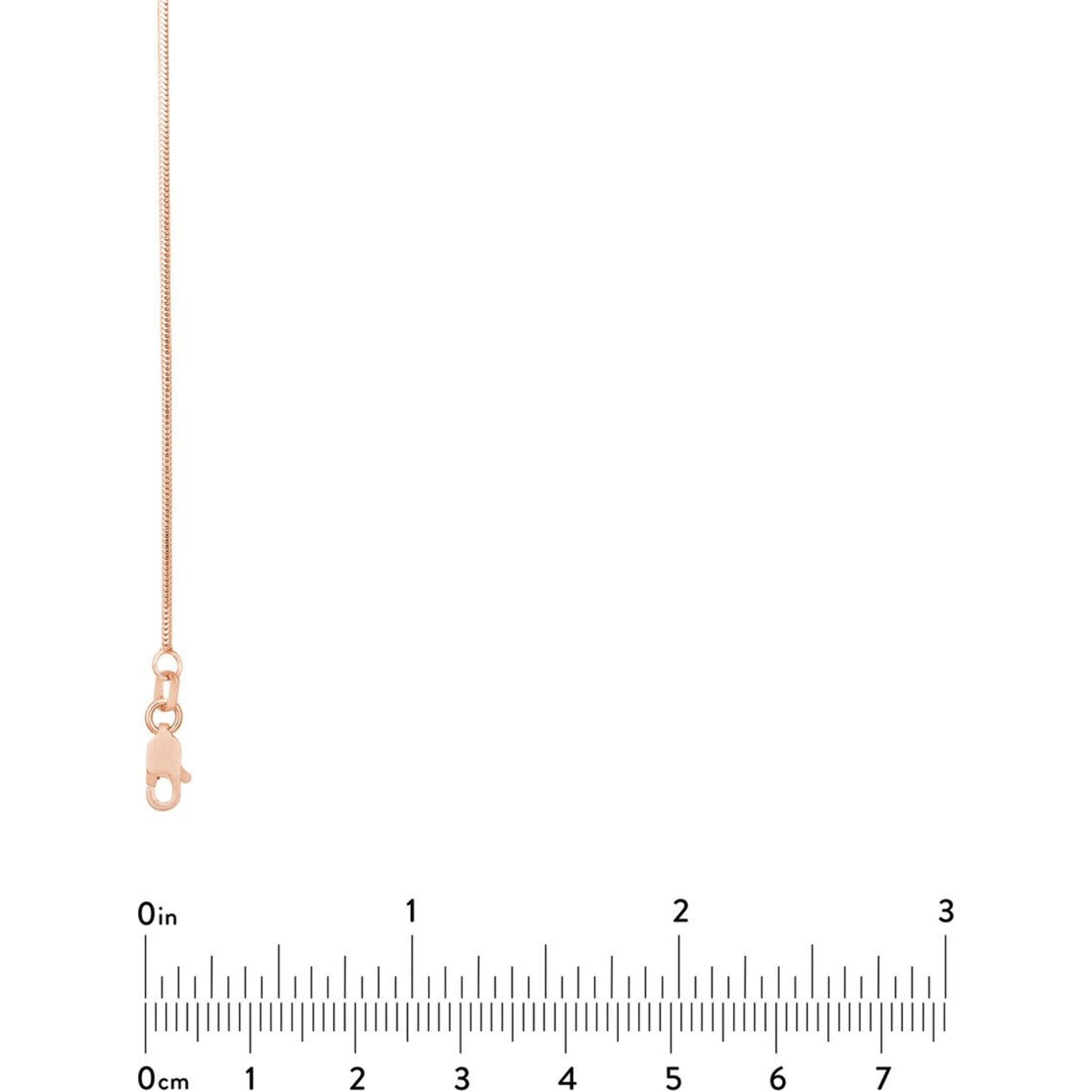 Olas d'Oro 20" Necklace - 14K Rose Gold 1mm Snake Chain with Lobster Lock