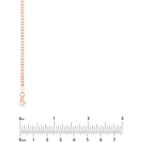 Olas d'Oro 20" Necklace - 14K Rose Gold 2.70mm Diamond Cut Open Curb with Lobster Lock