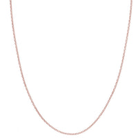 Olas d'Oro 20" Necklace - 14K Rose Gold Brill Cable Chain