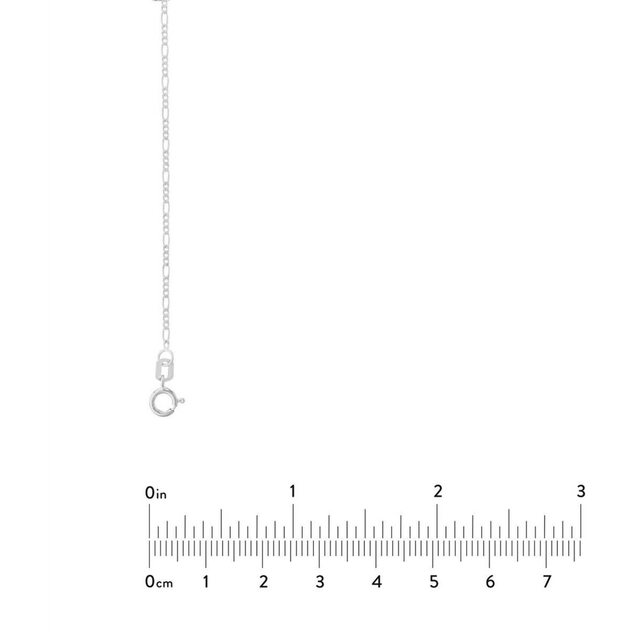 Olas d'Oro 20" Necklace - 14K White Gold 1.30mm Figaro Chain with Spring Ring