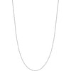 Olas d'Oro 20" Necklace - 14K White Gold 1.8mm Diamond Cut Cable Chain with Lobster Lock