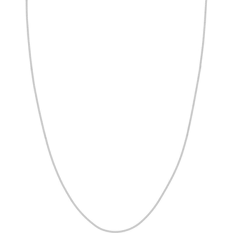 Olas d'Oro 20" Necklace - 14K White Gold 1mm Snake Chain with Lobster Lock