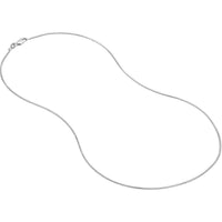 Olas d'Oro 20" Necklace - 14K White Gold 1mm Snake Chain with Lobster Lock