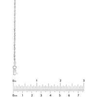 Olas d'Oro 20" Necklace - 14K White Gold 2.15mm Diamond Cut Rope Chain with Lobster Lock