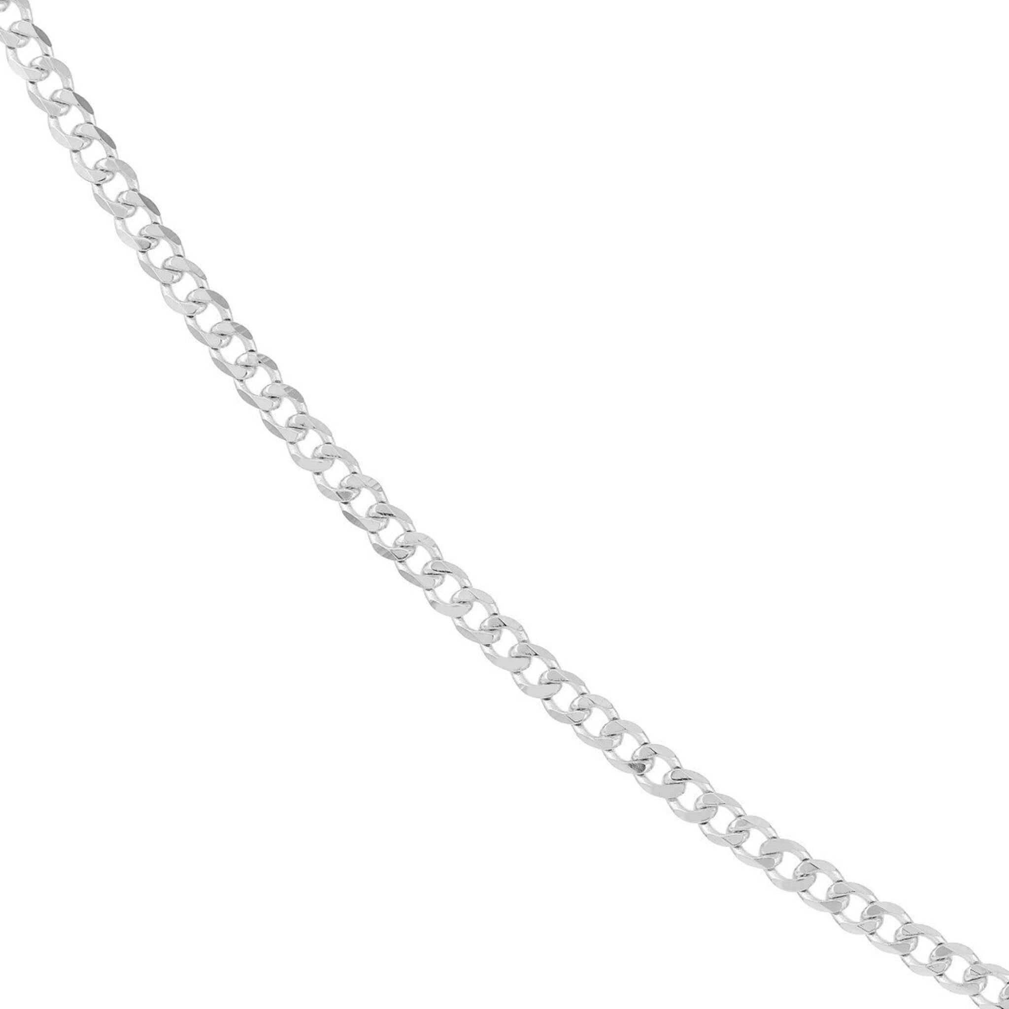 Olas d'Oro 20" Necklace - 14K White Gold 2.70mm Diamond Cut Open Curb with Lobster Lock