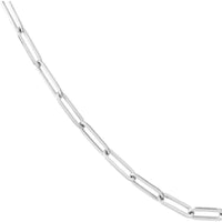 Olas d'Oro 20" Necklace - 14K White Gold 3.80mm Designer Long Link Chain