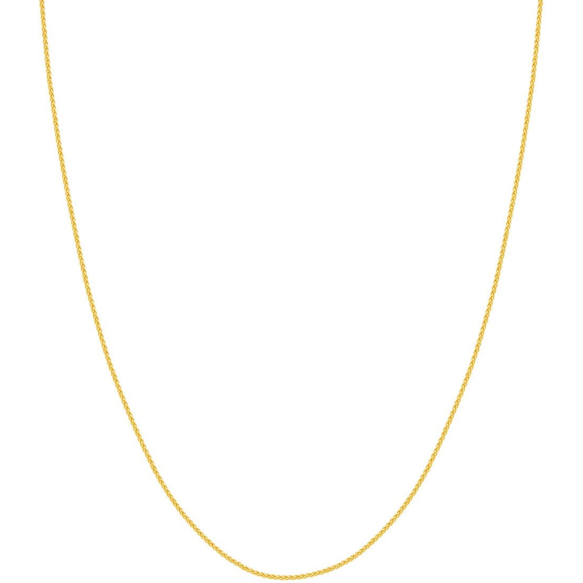 Olas d'Oro 20" Necklace - 14K Yellow Gold 1.05mm Wheat Chain with Lobster Lock