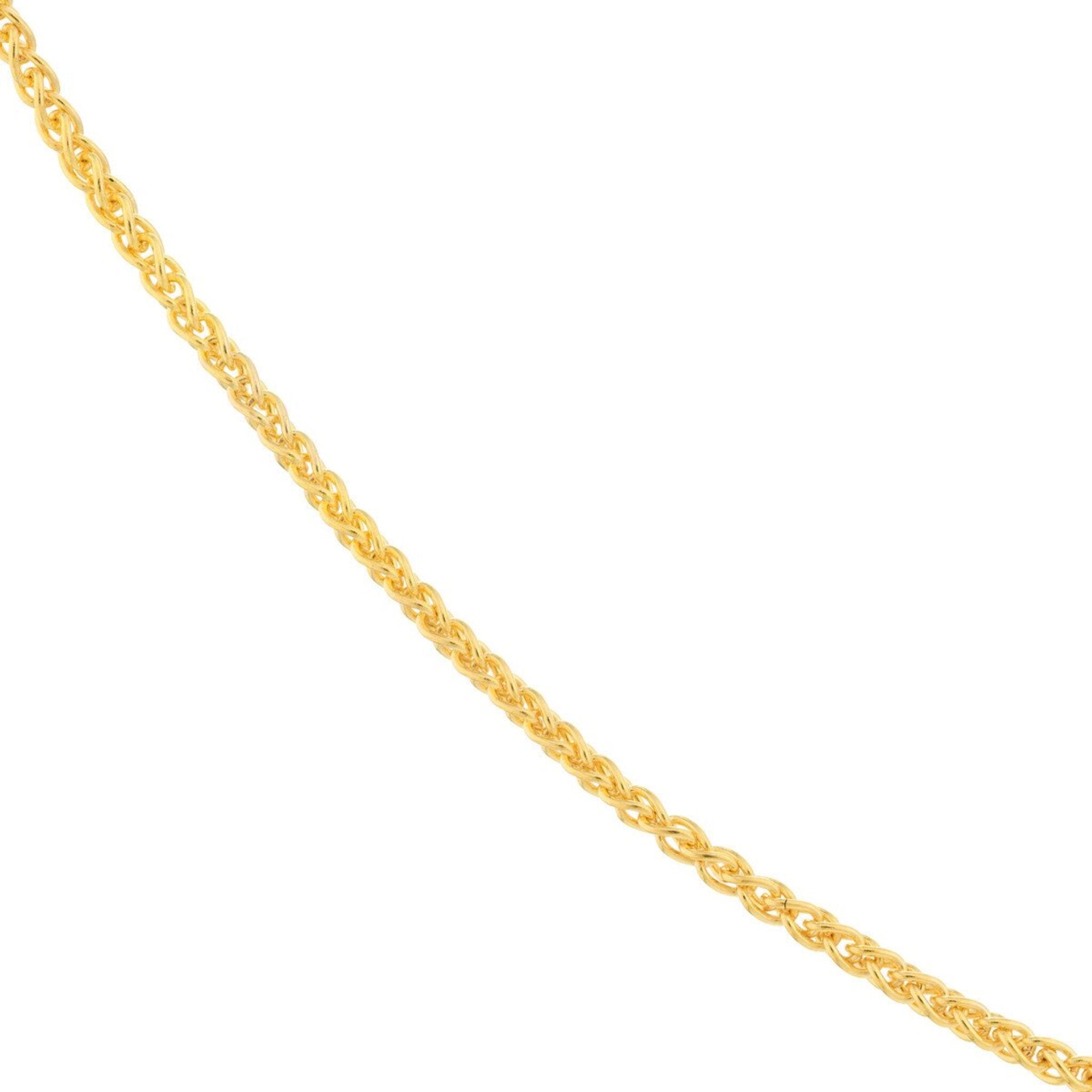 Olas d'Oro 20" Necklace - 14K Yellow Gold 1.05mm Wheat Chain with Lobster Lock
