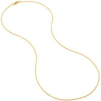 Olas d'Oro 20" Necklace - 14K Yellow Gold 1.05mm Wheat Chain with Lobster Lock