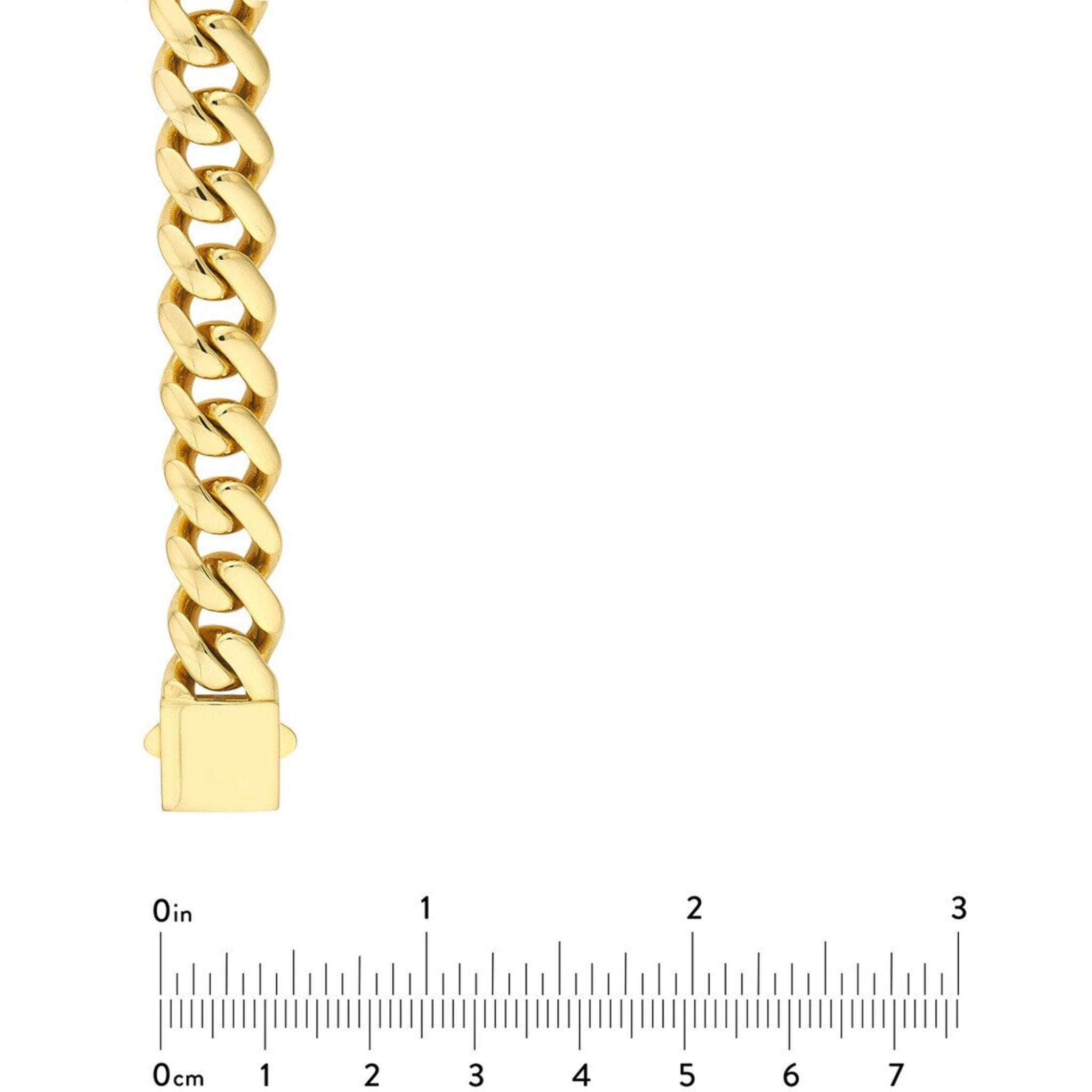 Olas d'Oro 20" Necklace - 14K Yellow Gold 11.80mm Miami Cuban Box Lock