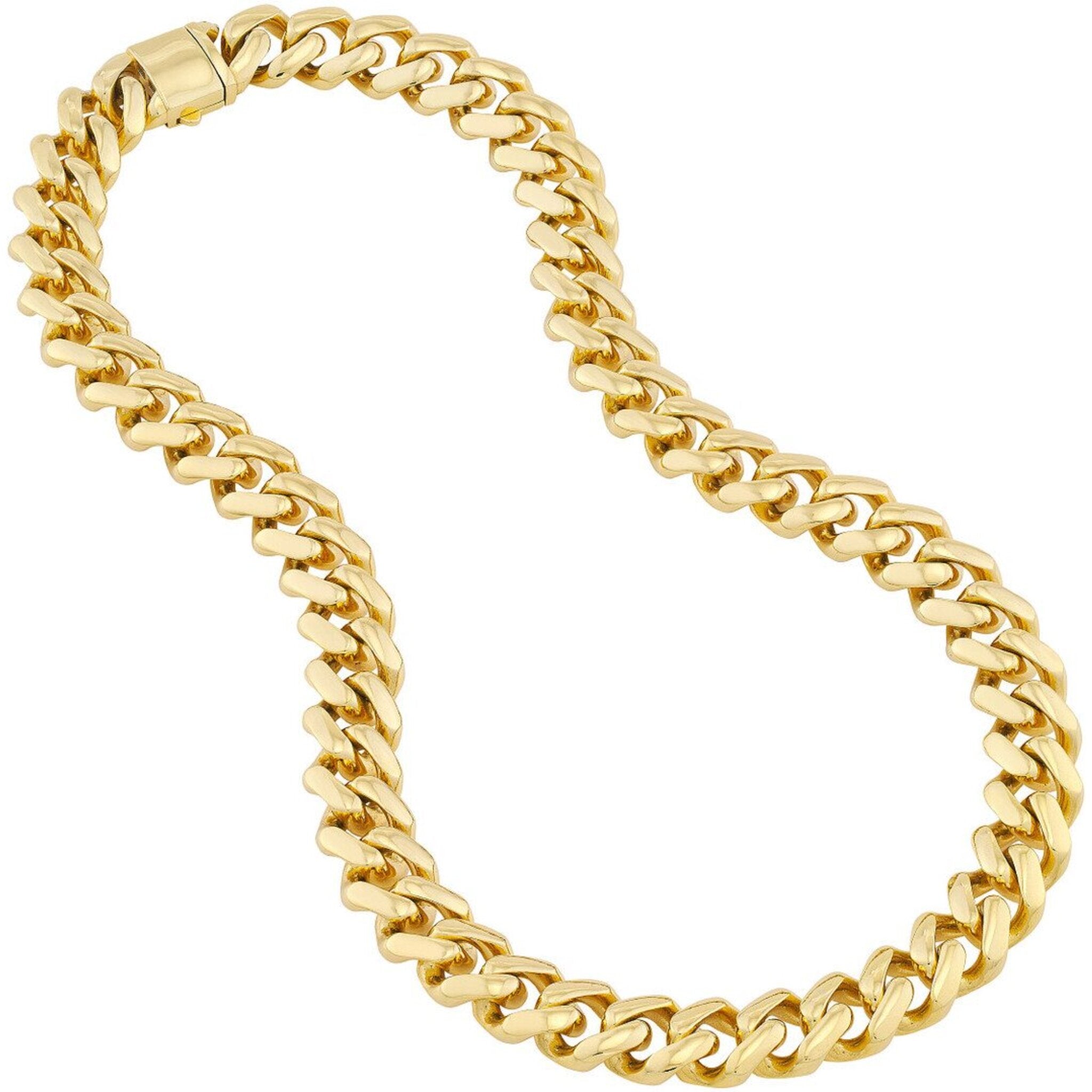 Olas d'Oro 20" Necklace - 14K Yellow Gold 15.80mm Miami Cuban Box Lock