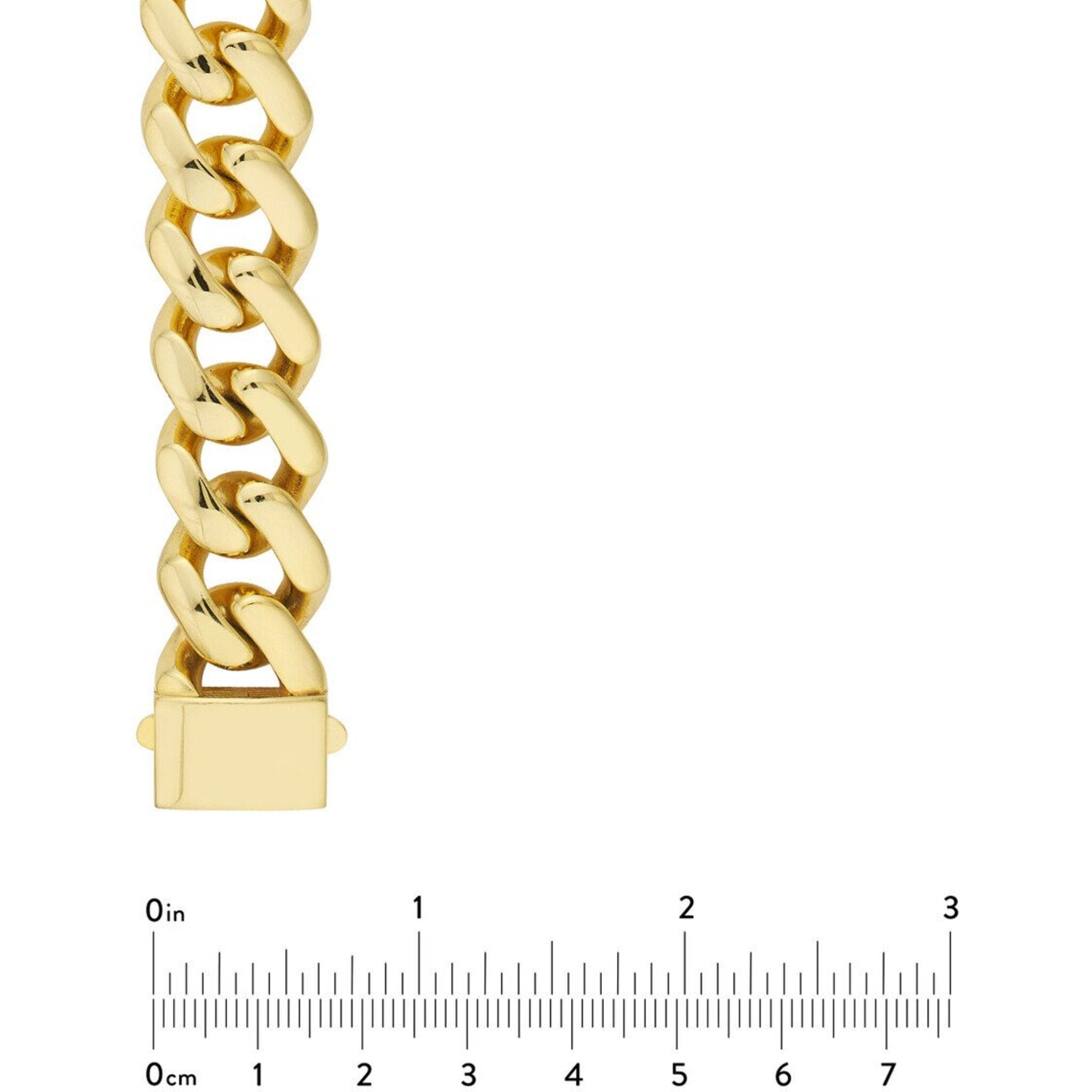 Olas d'Oro 20" Necklace - 14K Yellow Gold 16.80mm Miami Cuban Box Lock
