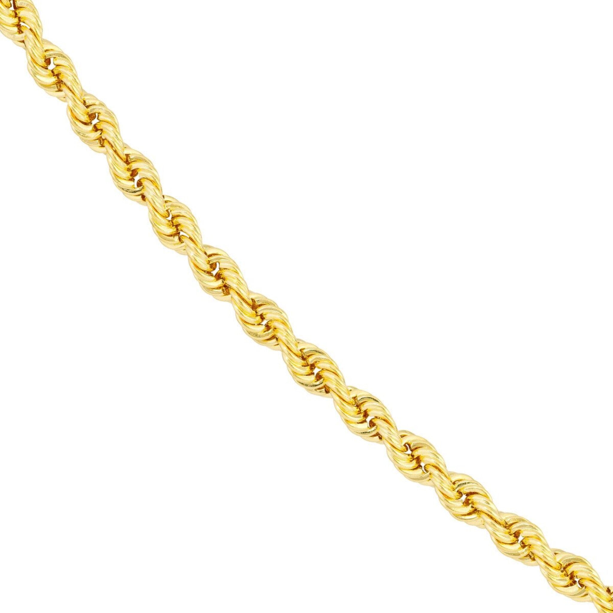 Olas d'Oro 20" Necklace - 14K Yellow Gold 2.9mm Light Rope Chain with Lobster Lock