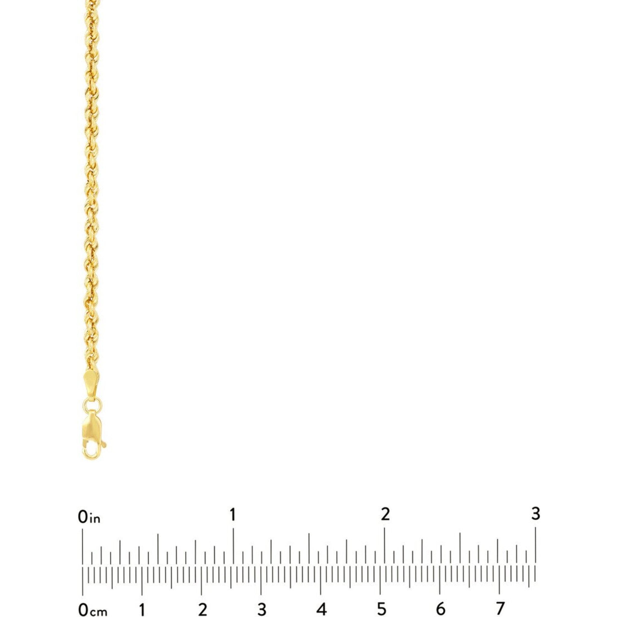 Olas d'Oro 20" Necklace - 14K Yellow Gold 2.9mm Light Rope Chain with Lobster Lock