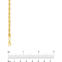 Olas d'Oro 20" Necklace - 14K Yellow Gold 4.4mm Diamond Cut Rope Chain with Lobster Lock