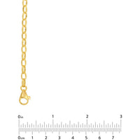Olas d'Oro 20" Necklace - 14K Yellow Gold 4.5mm Hollow Oval Forzentina Chain with Pear Lock